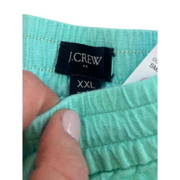 J.Crew Factory Linen Blend Drawstring Shorts | Plus XXL, Mint Green NWT - Picture 6 of 6